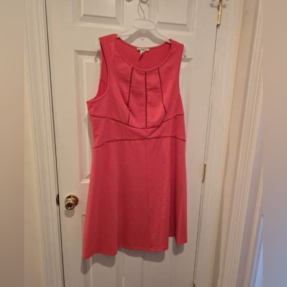 Love Squared Coral Pink Sleeveless Dress